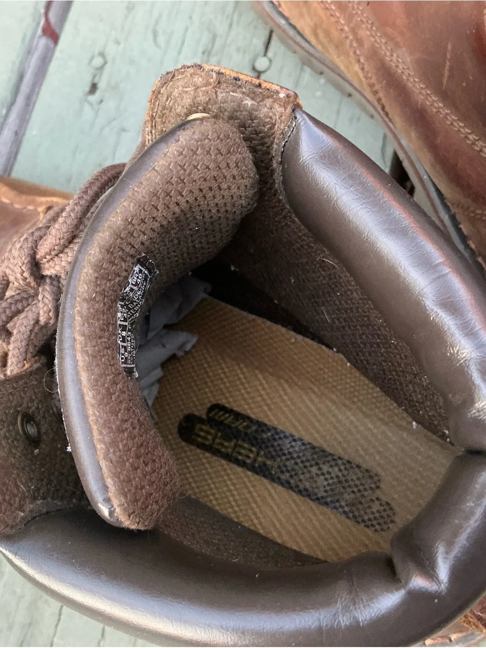 Skechers Waterproof Relaxed Fit Memory Foam Brown Men's Work Boots Leather Ankle